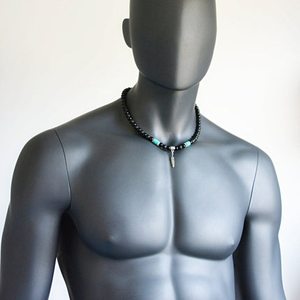 Turquoise Jewelry for Men - Native American jewelry - Southwestern Jewelry Beaded jewelry December birthstone necklace Jewelry gift for dad