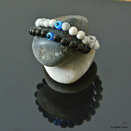 Couples matching bracelets Couples jewelry Evil Eye bracelets Couple bracelets Valentine's gift for couple Anniversary Gift for Him & Her