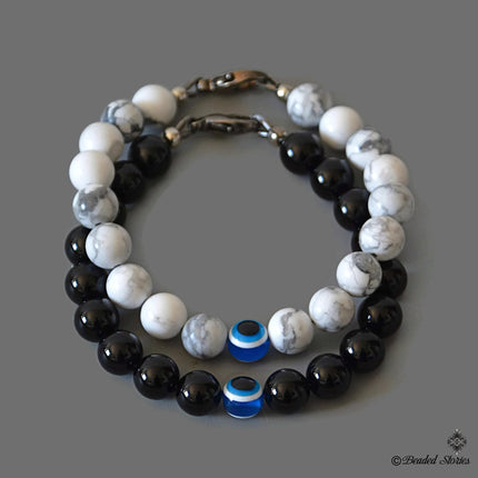 Couples matching bracelets Couples jewelry Evil Eye bracelets Couple bracelets Valentine's gift for couple Anniversary Gift for Him & Her