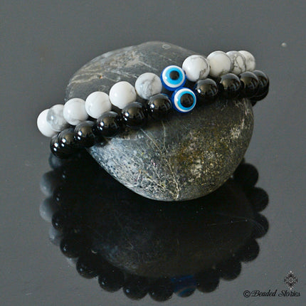 Couples matching bracelets Couples jewelry Evil Eye bracelets Couple bracelets Valentine's gift for couple Anniversary Gift for Him & Her