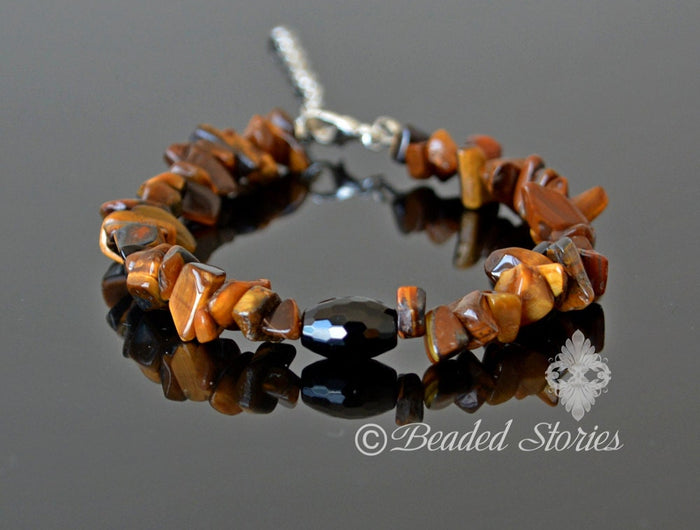 Beaded bracelet Womens bracelet Crystal bracelet Boho chic bracelet Tigers eye bracelet Womens jewelry Birthday gift for her Mothers day